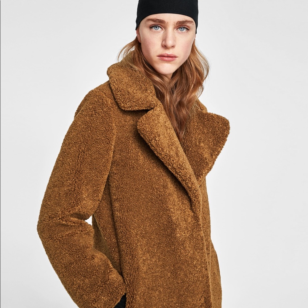 Long textured zara coat - Picture 4 of 6